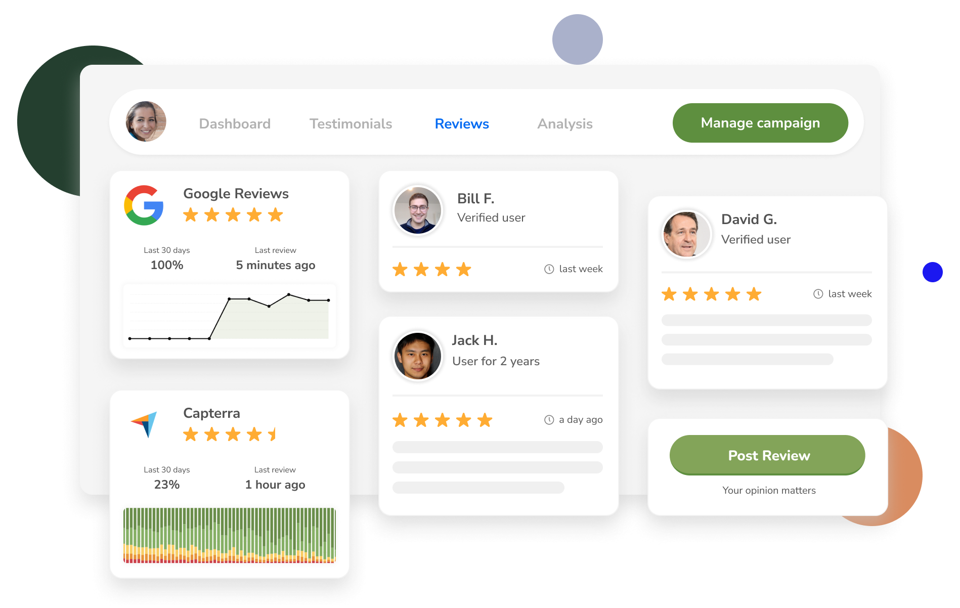 Build your rating on G2 and Capterra